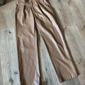 Abercrombie & Fitch Tan Faux Leather Pants Size 26/2